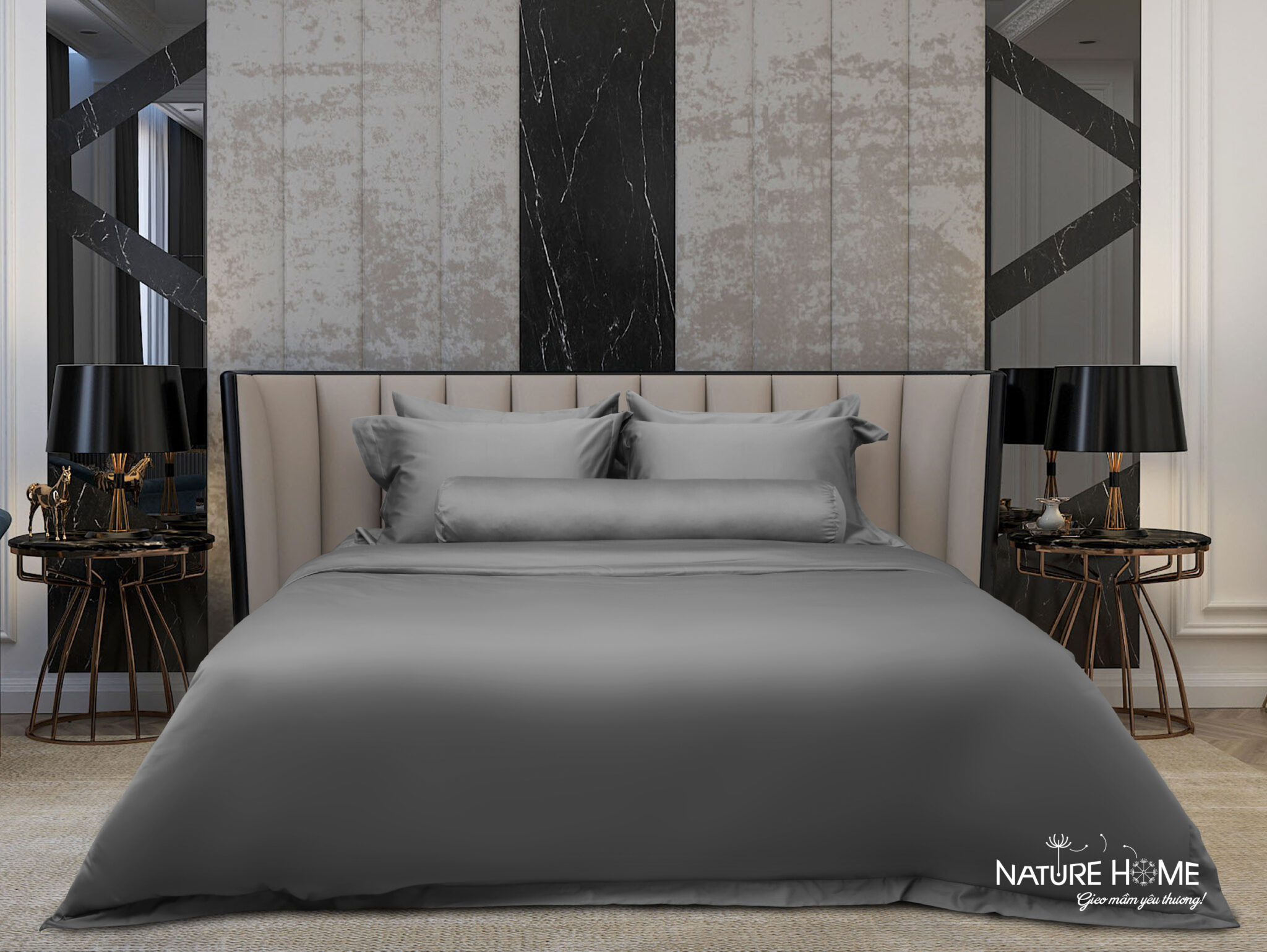 Bộ chăn ga Nature Home Cotton CR18352