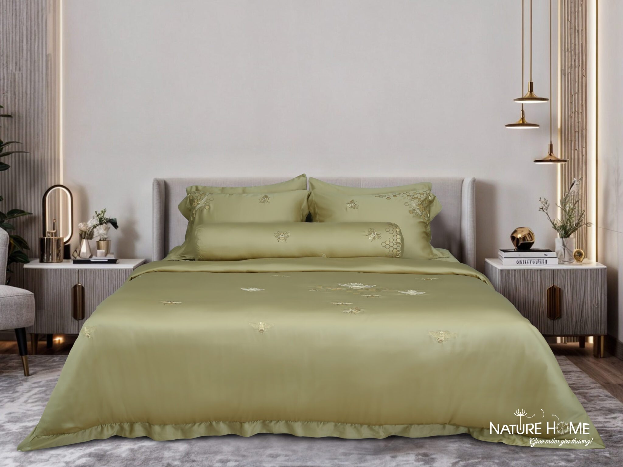 Bộ chăn ga Nature Home Tencel Honey Dream