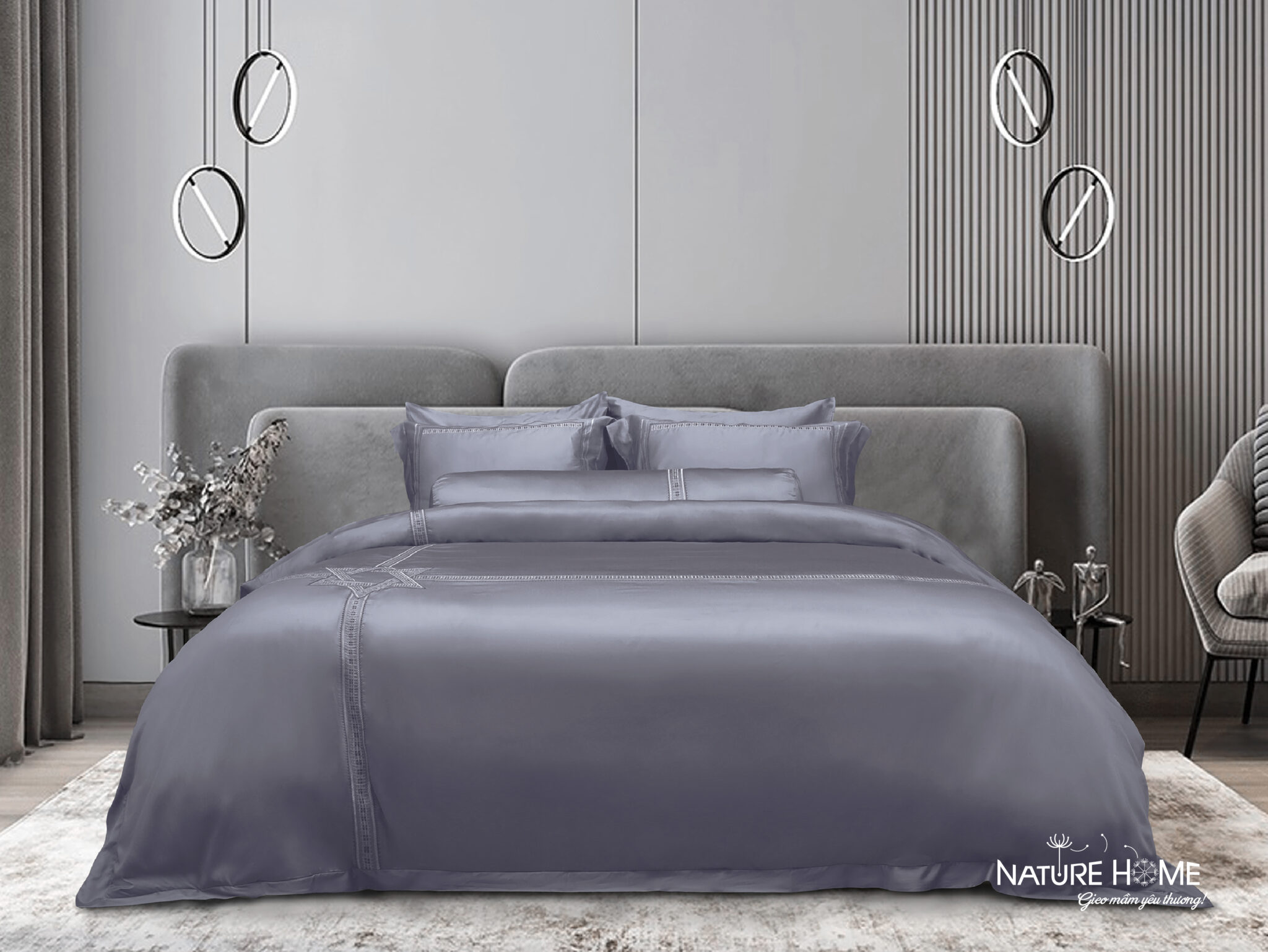 Bộ chăn ga Nature Home Tencel Cotton David 2